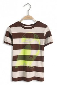 Gestreiftes Baumwoll Jersey T-Shirt