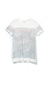 Gestreiftes Baumwoll Jersey T-Shirt