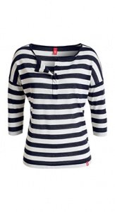 Gestreiftes Feinstrick-Shirt