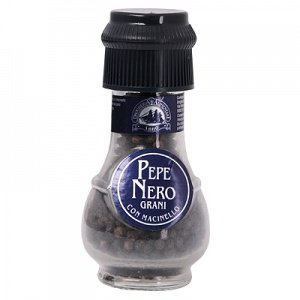 Gewürzmühle mit schwarzem Pfeffer Droghe