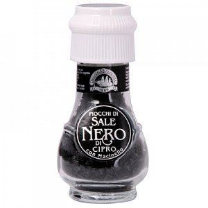 Gewürzmühle mit schwarzem Salz aus Zyper