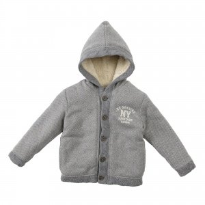 gefütterte Sweatjacke grau