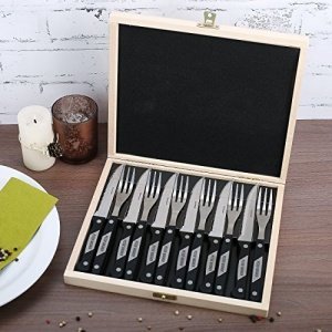 2 tlg. Steak Besteckset mit Gravur