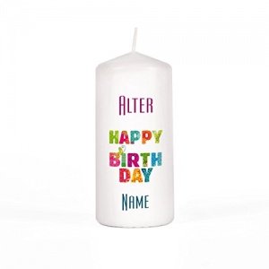 Geburtstagskerze mit Namen und Alter