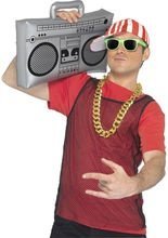 Ghettoblaster aufblasbar grau-schwarz