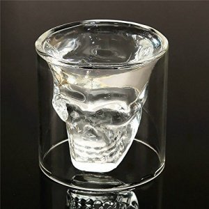 Giancomics 250ml Kristall Skull Head Shotglass Doomed Schädel Tasse Trinken Tasse Flasche Totenkopf