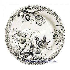 Gien Tulipes Noires Brotteller 16,5 cm