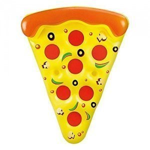 schwimmendes Pizzastück