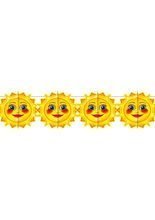 Girlande Sonne 2m Party-Deko gelb