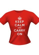 Girlie Shirt Keep Calm and Carry On