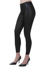 Glänzende Leggins im Wet-Look schwarz