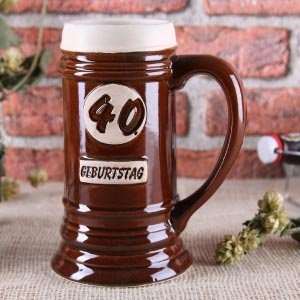 Glänzender Keramikkrug *40.Geburtstag*