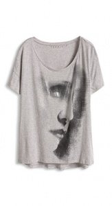 Glänzendes Baumwoll-Print-Shirt