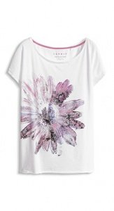 Glänzendes Print-Shirt aus Bio-Baumwolle