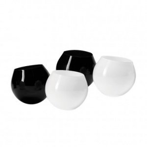 Gläser Hula 4er Set schwarz/weiß