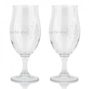 Gläser mit Text - Bierglas (2 Stück)