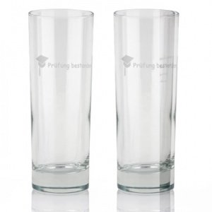 Gläser mit Text - Longdrink (2 Stück)