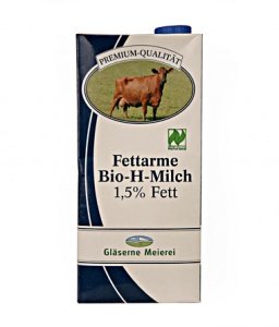 Gläserne Meierei Bio H - Milch 1,5% Prem