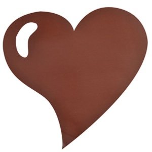 Glanzkarton Herz, braun, 4St.