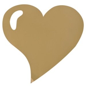 Glanzkarton Herz, gold, 4St.