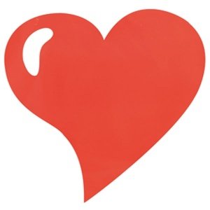 Glanzkarton Herz, rot, 4St.