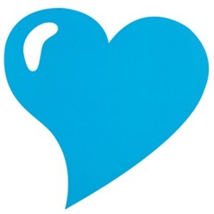 Glanzkarton Herz, türkis, 4St.