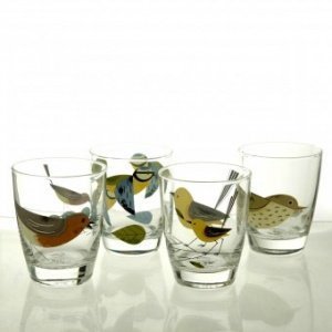 Glas Birdy Bachstelze