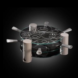 Glas-Etagen-Raclette rund, 2 stöckig