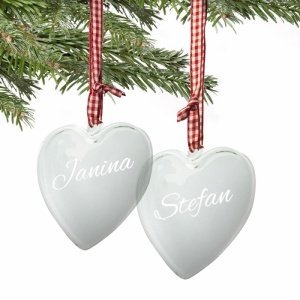 Glas Herzanhänger - personalisiert