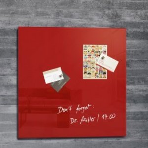 Glas-Magnetboard Artverum quadratisch ro