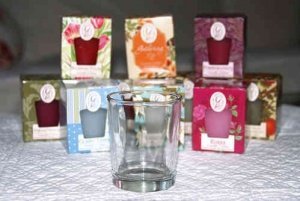 Glas für Candle Cube Votive Kerzen, Gree