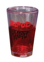 Glas mit Blut Halloween Deko rot