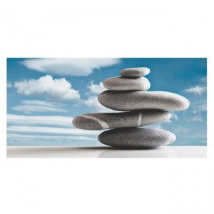 Glasbild Pile of five stones H 30 x B 60