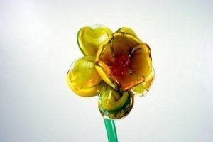 Glasblume bunt 50cm