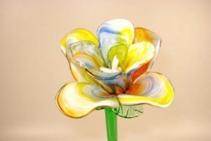 Glasblume bunt 50cm