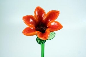 Glasblume orange 50cm