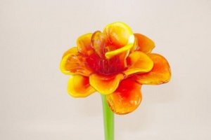 Glasblume orange 50cm