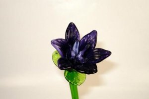 Glasblume purple 35cm
