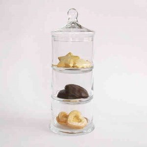 Glasdose -Boris-, 3-teilig, la vida