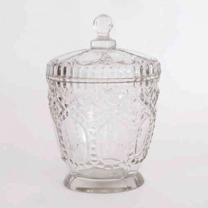 Glasdose mit Deckel, -Christa-, la vida