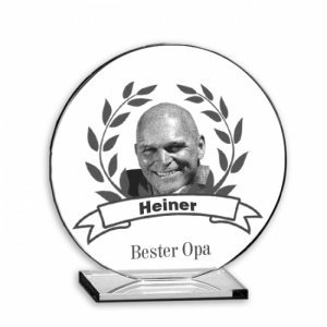 Glasfoto *Bester Opa*