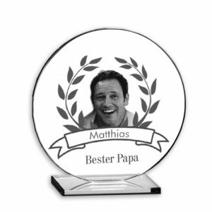 Glasfoto *Bester Papa*