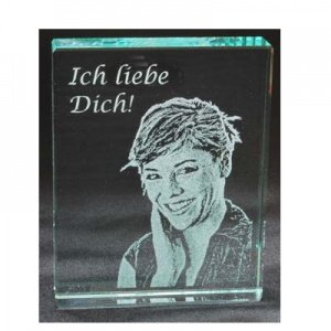 Glasfoto Groß mit Foto-Gravur