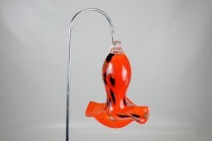 Glasglocke bauchig orange