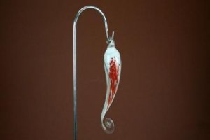 Glashänger ""Paprika"" weiß