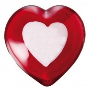 Glasherz Herzschlag rot