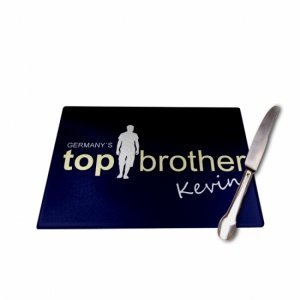 Glasschneidebrett *TOP BROTHER* mit Name