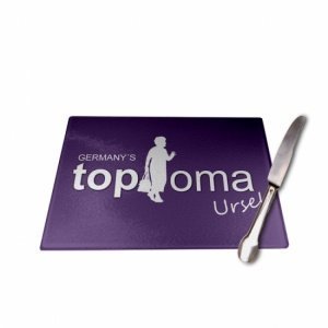 Glasschneidebrett *TOP OMA* mit Namen ge