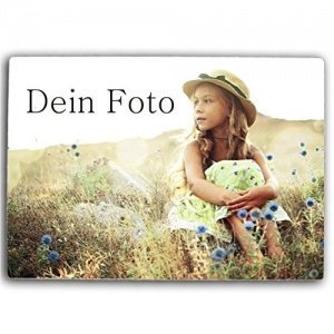 Glasschneidebrett mit eigenes Foto