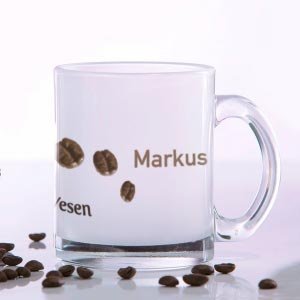Glastasse *Kaffee verschlingendes Wesen*
